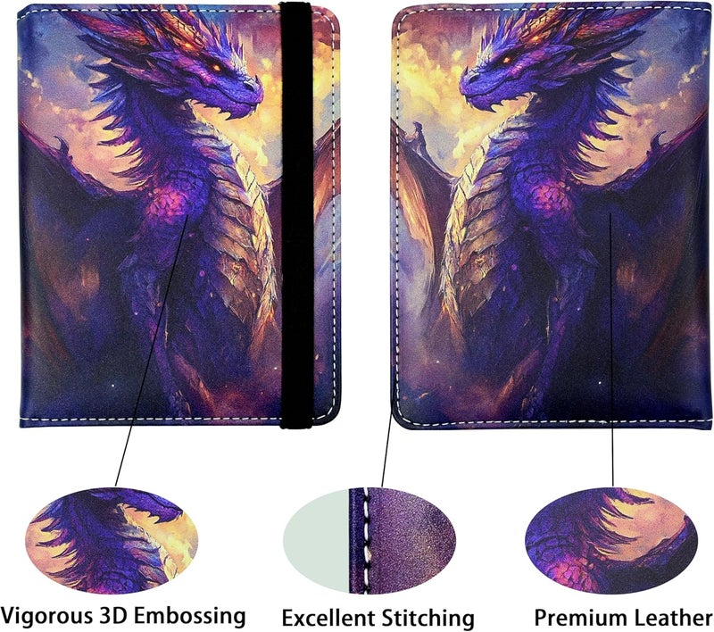 bassyil Dragon Passport Holder for Women and Men PU Leather Passport Cover for Travel - Image 2